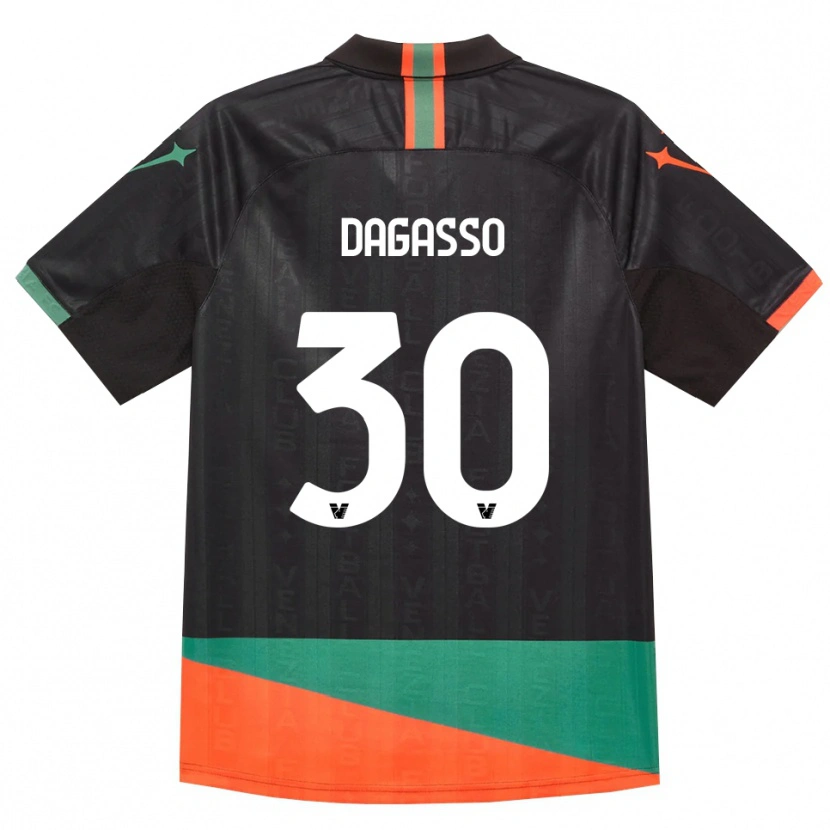 Danxen Homme Maillot Matteo Dagasso #30 Noir Orange Vert Tenues Domicile 2026/27 T-Shirt