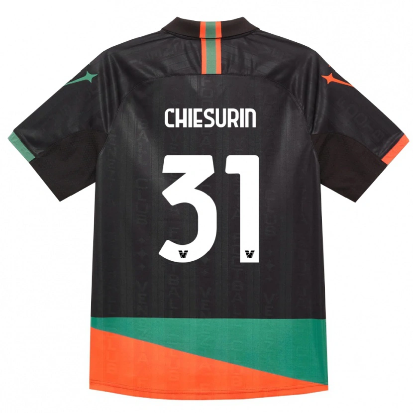 Danxen Homme Maillot Alberto Chiesurin #31 Noir Orange Vert Tenues Domicile 2026/27 T-Shirt