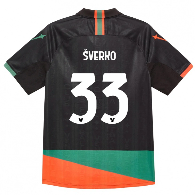 Danxen Homme Maillot Marin Šverko #33 Noir Orange Vert Tenues Domicile 2026/27 T-Shirt