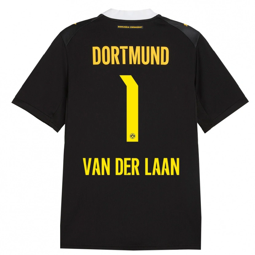 Danxen Homme Maillot Laura Van Der Laan #1 Noir Rouge Jaune Tenues Extérieur 2026/27 T-Shirt