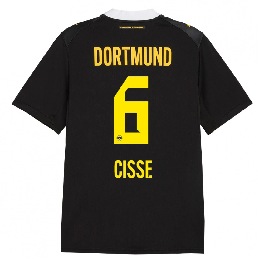 Danxen Homme Maillot Faroukou Cisse #6 Noir Rouge Jaune Tenues Extérieur 2026/27 T-Shirt