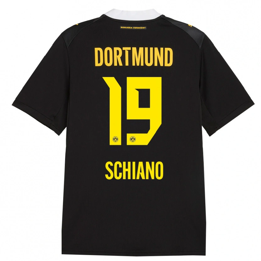 Danxen Homme Maillot Emilio Schiano #19 Noir Rouge Jaune Tenues Extérieur 2026/27 T-Shirt