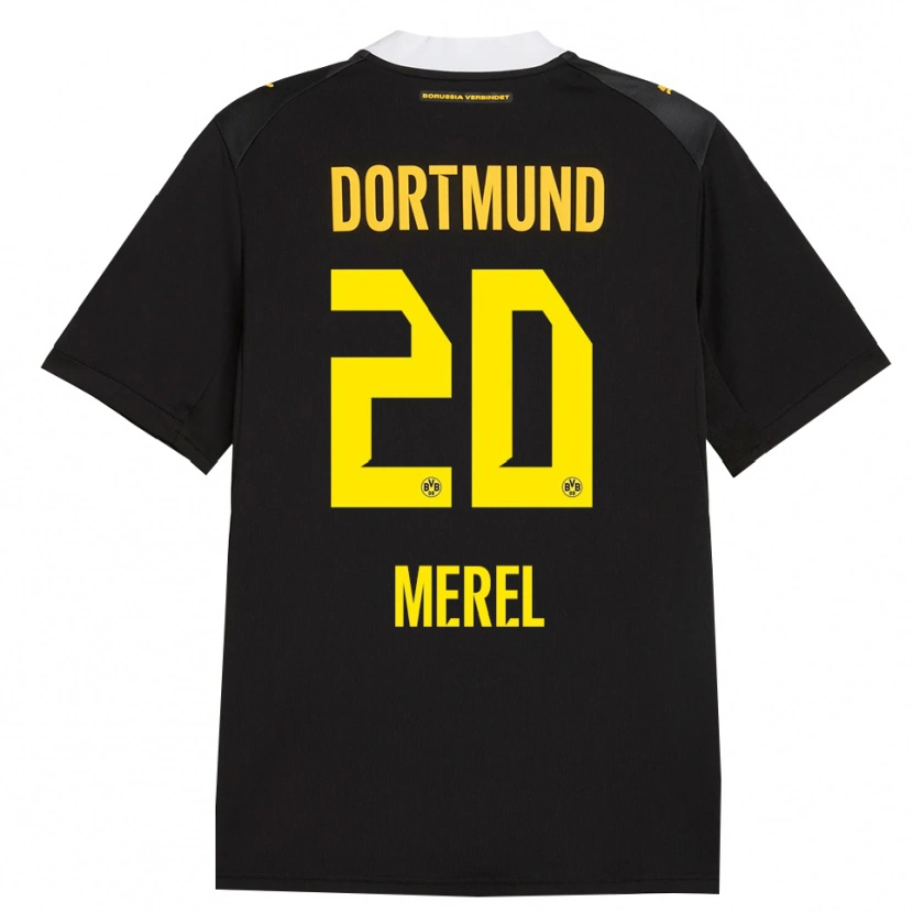 Danxen Homme Maillot Freriks Merel #20 Noir Rouge Jaune Tenues Extérieur 2026/27 T-Shirt