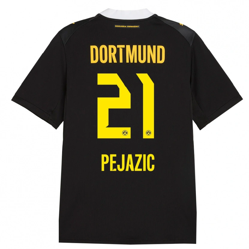 Danxen Homme Maillot Mario Pejazic #21 Noir Rouge Jaune Tenues Extérieur 2026/27 T-Shirt