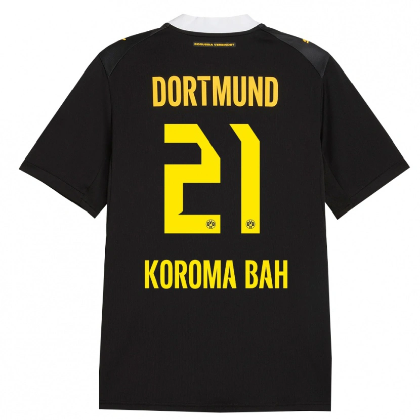 Danxen Homme Maillot Septimus Koroma Bah #21 Noir Rouge Jaune Tenues Extérieur 2026/27 T-Shirt