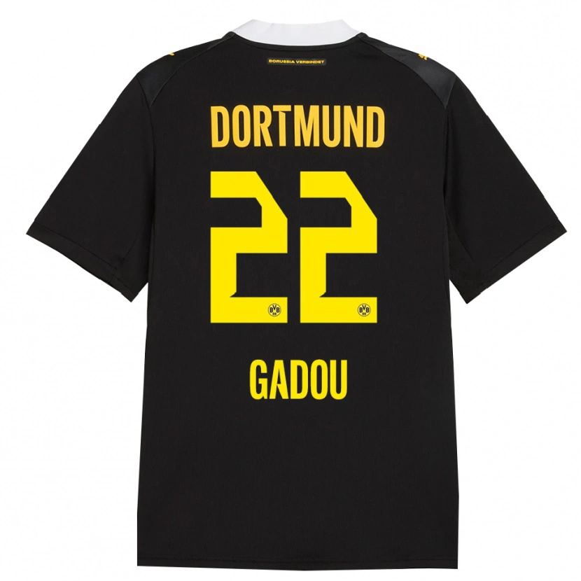 Danxen Homme Maillot Joane Gadou #22 Noir Rouge Jaune Tenues Extérieur 2026/27 T-Shirt