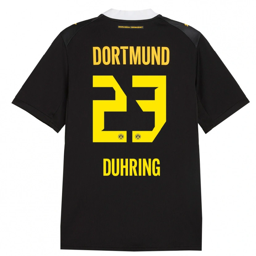 Danxen Homme Maillot Marc Niclas Duhring #23 Noir Rouge Jaune Tenues Extérieur 2026/27 T-Shirt