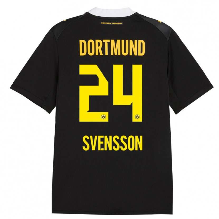 Danxen Homme Maillot Daniel Svensson #24 Noir Rouge Jaune Tenues Extérieur 2026/27 T-Shirt