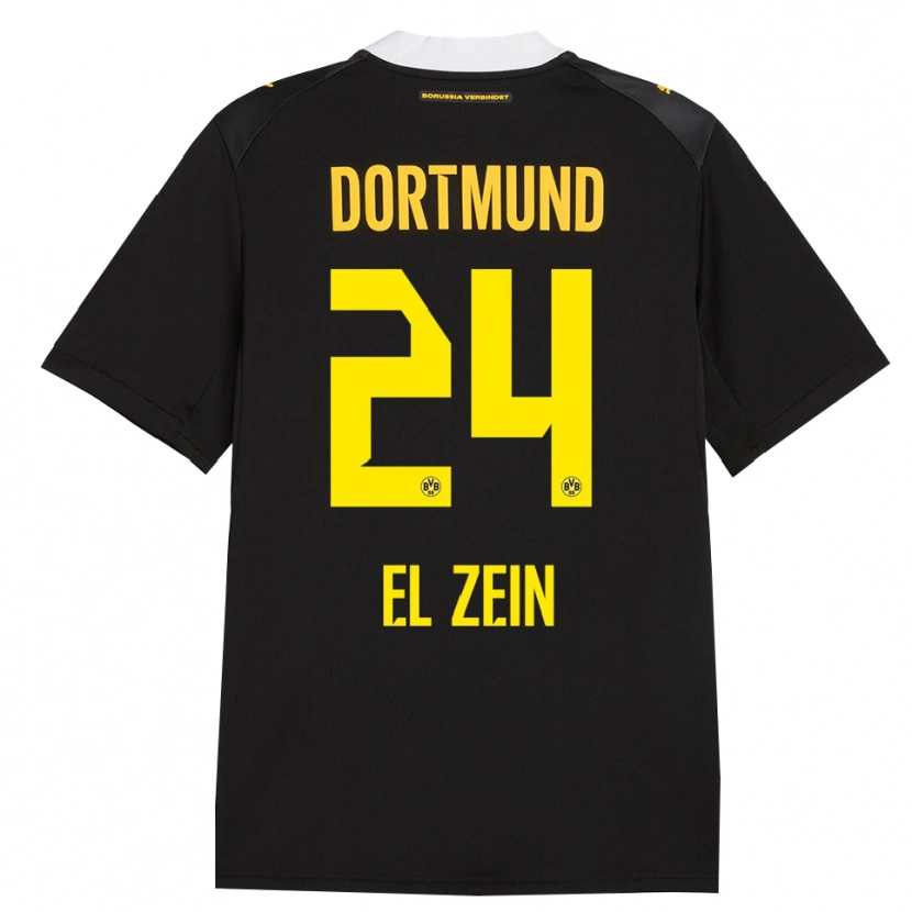 Danxen Homme Maillot Abu-Bekir Omer El-Zein #24 Noir Rouge Jaune Tenues Extérieur 2026/27 T-Shirt