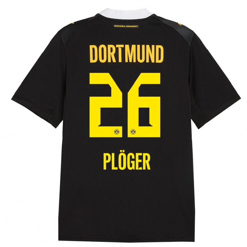 Danxen Homme Maillot Dustin Plöger #26 Noir Rouge Jaune Tenues Extérieur 2026/27 T-Shirt