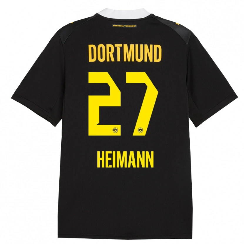 Danxen Homme Maillot Wesley Heimann #27 Noir Rouge Jaune Tenues Extérieur 2026/27 T-Shirt
