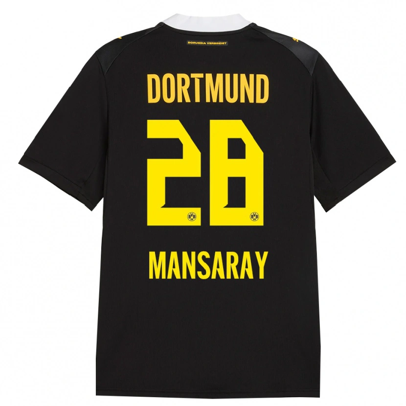 Danxen Homme Maillot Ismael Mansaray #28 Noir Rouge Jaune Tenues Extérieur 2026/27 T-Shirt