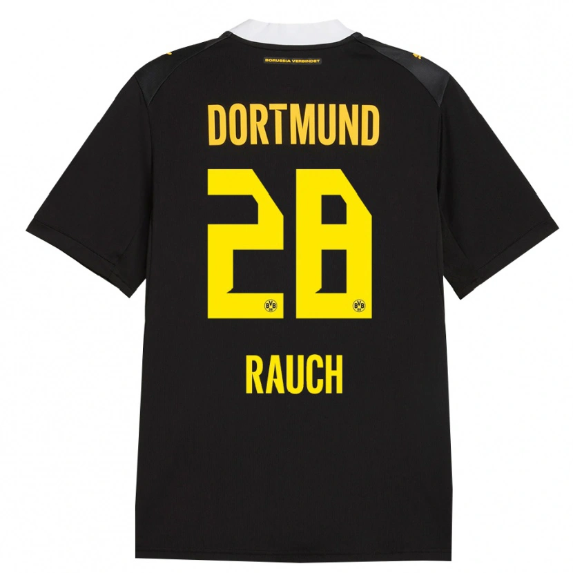 Danxen Homme Maillot Julius Fynn Rauch #28 Noir Rouge Jaune Tenues Extérieur 2026/27 T-Shirt