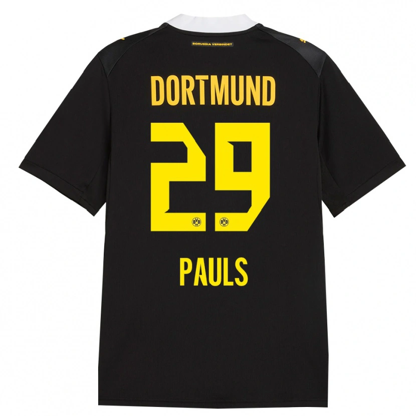 Danxen Homme Maillot Emilia Pauls #29 Noir Rouge Jaune Tenues Extérieur 2026/27 T-Shirt