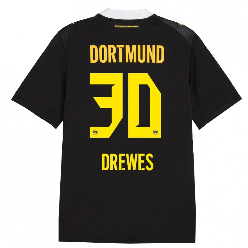 Danxen Homme Maillot Patrick Drewes #30 Noir Rouge Jaune Tenues Extérieur 2026/27 T-Shirt