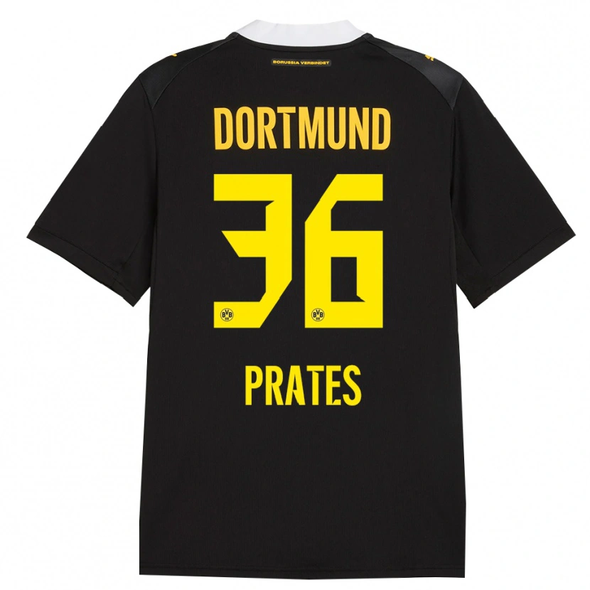 Danxen Homme Maillot Kauã Prates #36 Noir Rouge Jaune Tenues Extérieur 2026/27 T-Shirt