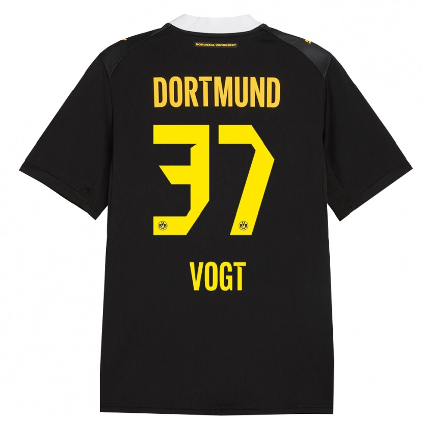 Danxen Homme Maillot Levin Vogt #37 Noir Rouge Jaune Tenues Extérieur 2026/27 T-Shirt