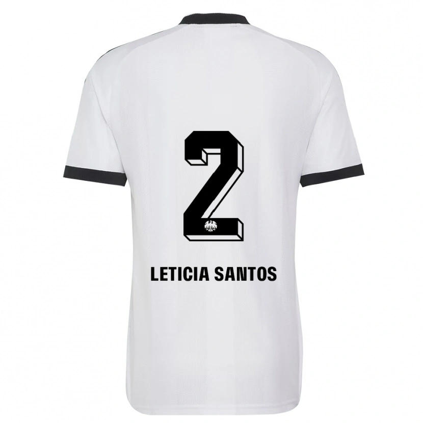 Danxen Homme Maillot Letícia Santos De Oliveira #2 Noir Blanc Tenues Extérieur 2026/27 T-Shirt