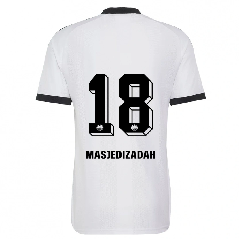 Danxen Homme Maillot Abolfazl Masjedizadah #18 Noir Blanc Tenues Extérieur 2026/27 T-Shirt