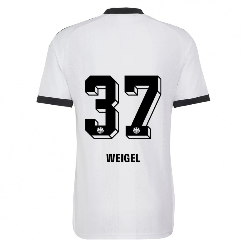 Danxen Homme Maillot Tobias Weigel #37 Noir Blanc Tenues Extérieur 2026/27 T-Shirt