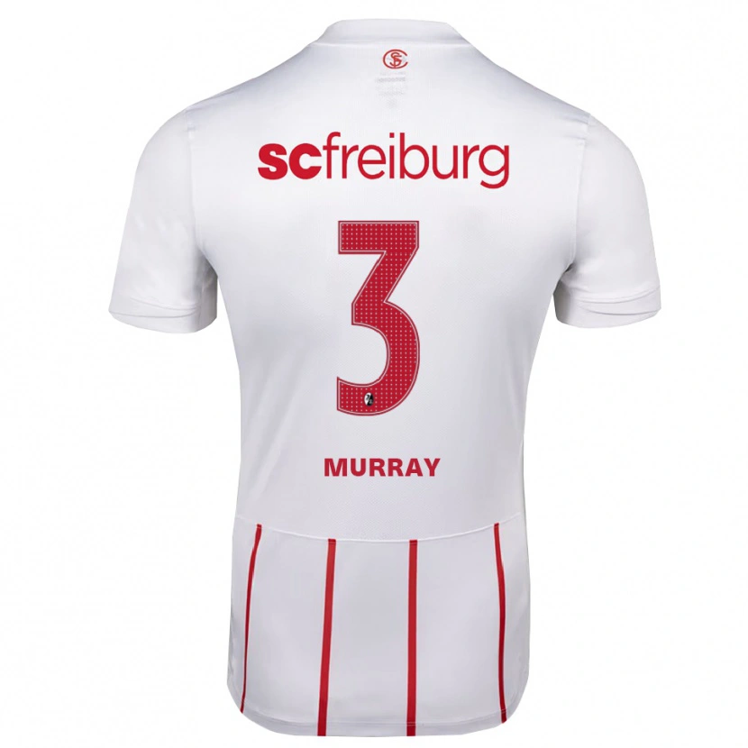 Danxen Homme Maillot Drew Murray #3 Blanc Rouge Jaune Tenues Extérieur 2026/27 T-Shirt