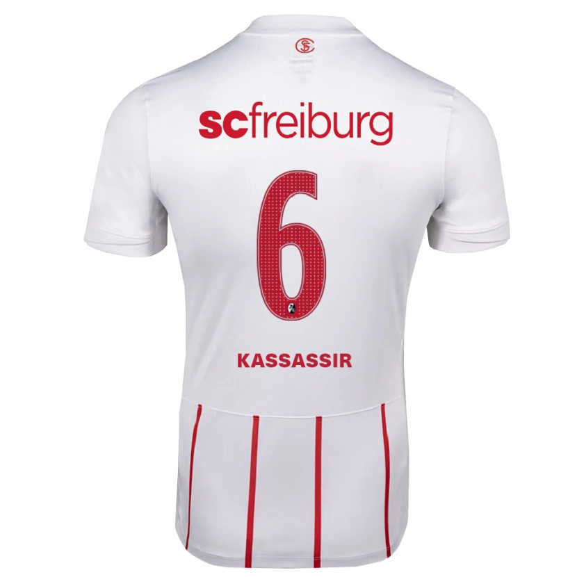 Danxen Homme Maillot Malik Kassassir #6 Blanc Rouge Jaune Tenues Extérieur 2026/27 T-Shirt
