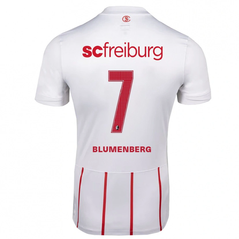 Danxen Homme Maillot Tessa Blumenberg #7 Blanc Rouge Jaune Tenues Extérieur 2026/27 T-Shirt