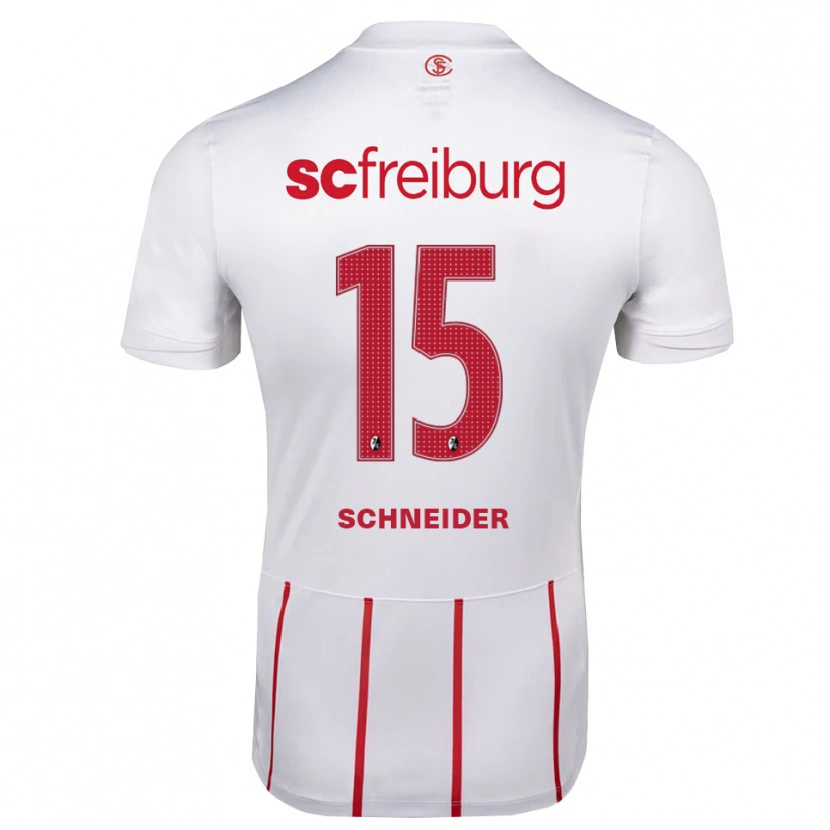 Danxen Homme Maillot Maj Schneider #15 Blanc Rouge Jaune Tenues Extérieur 2026/27 T-Shirt