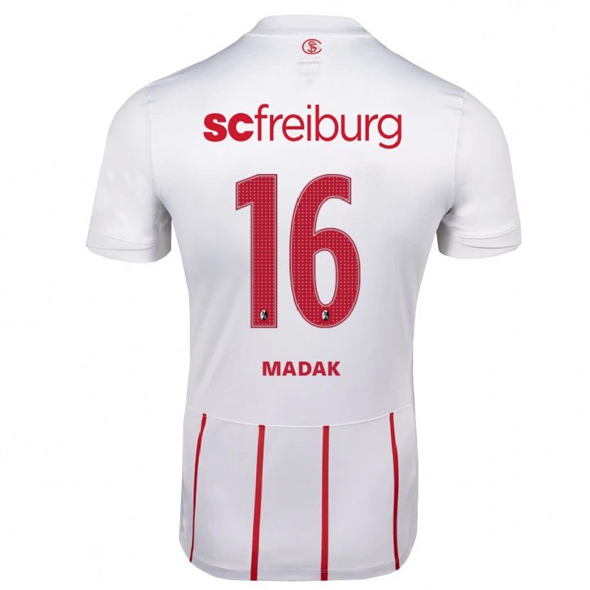 Danxen Homme Maillot Mahir Madak #16 Blanc Rouge Jaune Tenues Extérieur 2026/27 T-Shirt