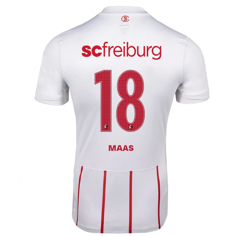 Danxen Homme Maillot Mia-Lena Maas #18 Blanc Rouge Jaune Tenues Extérieur 2026/27 T-Shirt