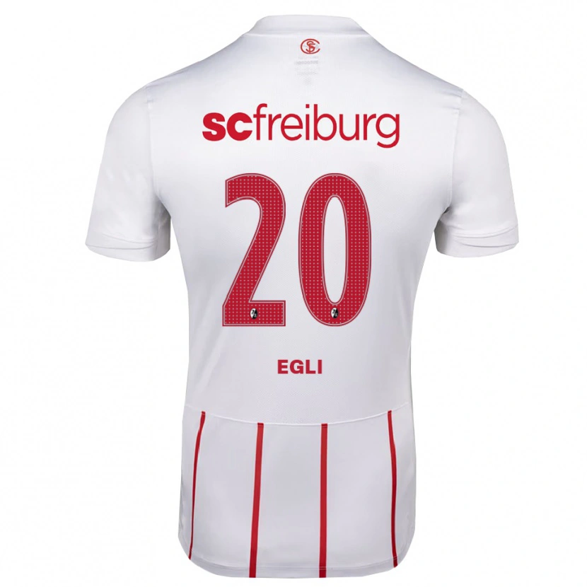 Danxen Homme Maillot Leela Egli #20 Blanc Rouge Jaune Tenues Extérieur 2026/27 T-Shirt