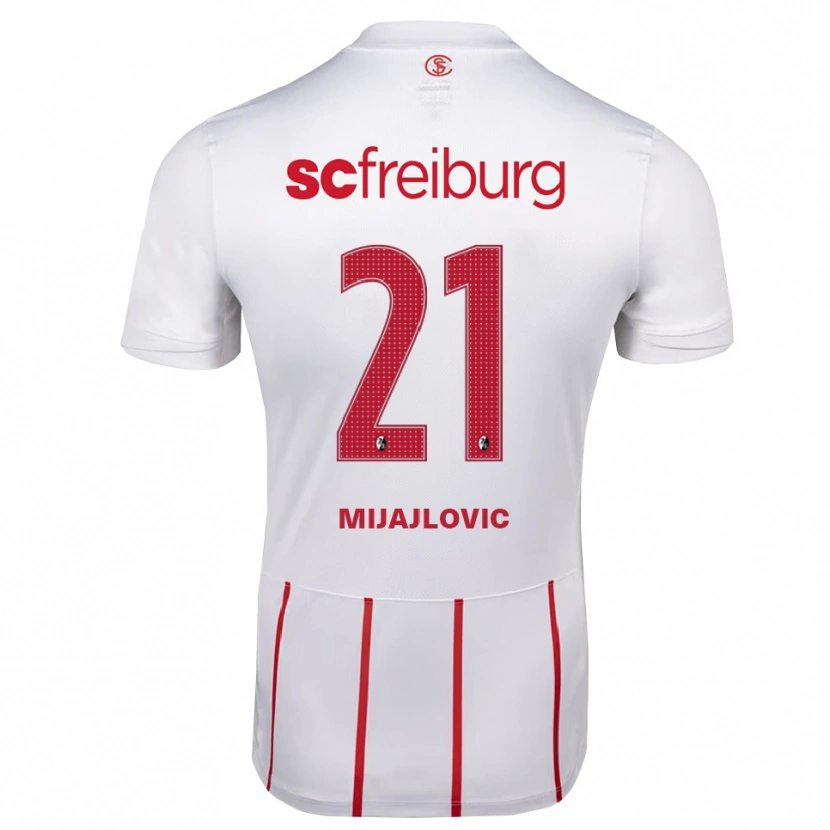 Danxen Homme Maillot Mladen Mijajlovic #21 Blanc Rouge Jaune Tenues Extérieur 2026/27 T-Shirt