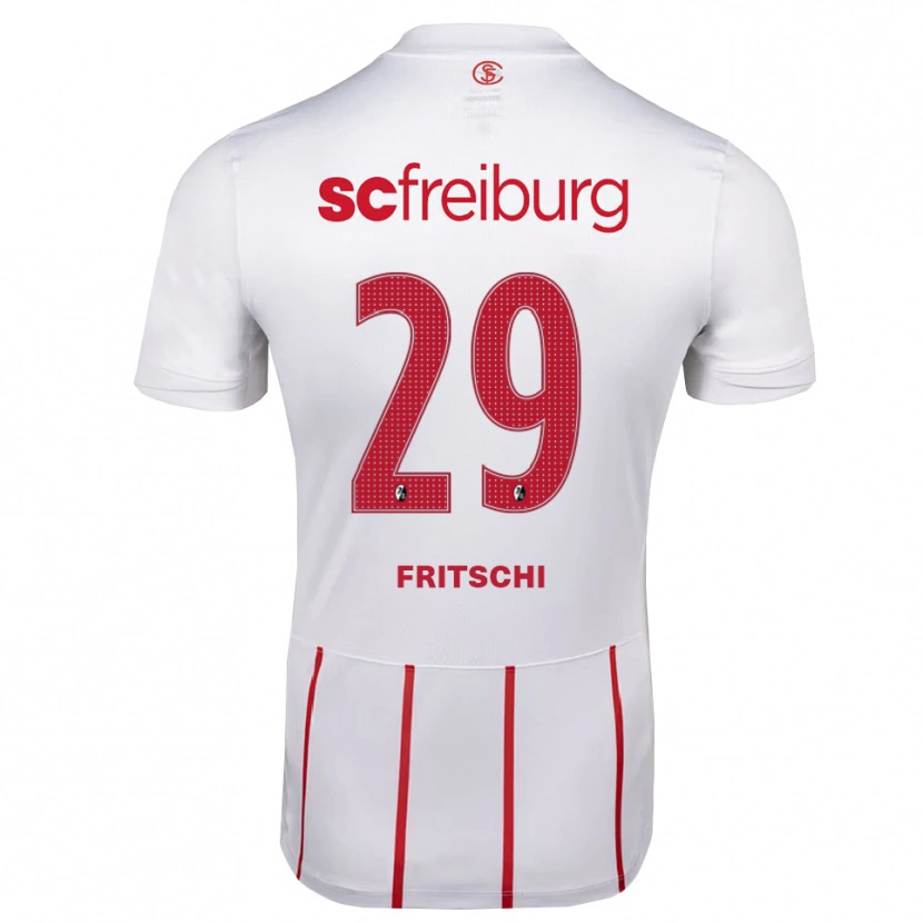 Danxen Homme Maillot Paulo Fritschi #29 Blanc Rouge Jaune Tenues Extérieur 2026/27 T-Shirt