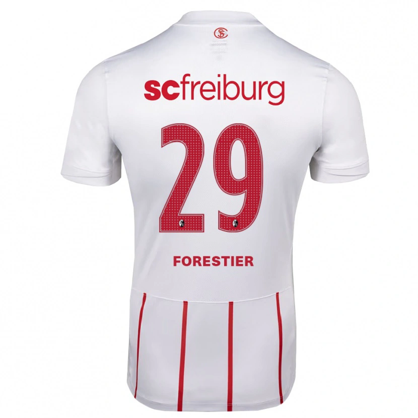 Danxen Homme Maillot Luis Forestier #29 Blanc Rouge Jaune Tenues Extérieur 2026/27 T-Shirt