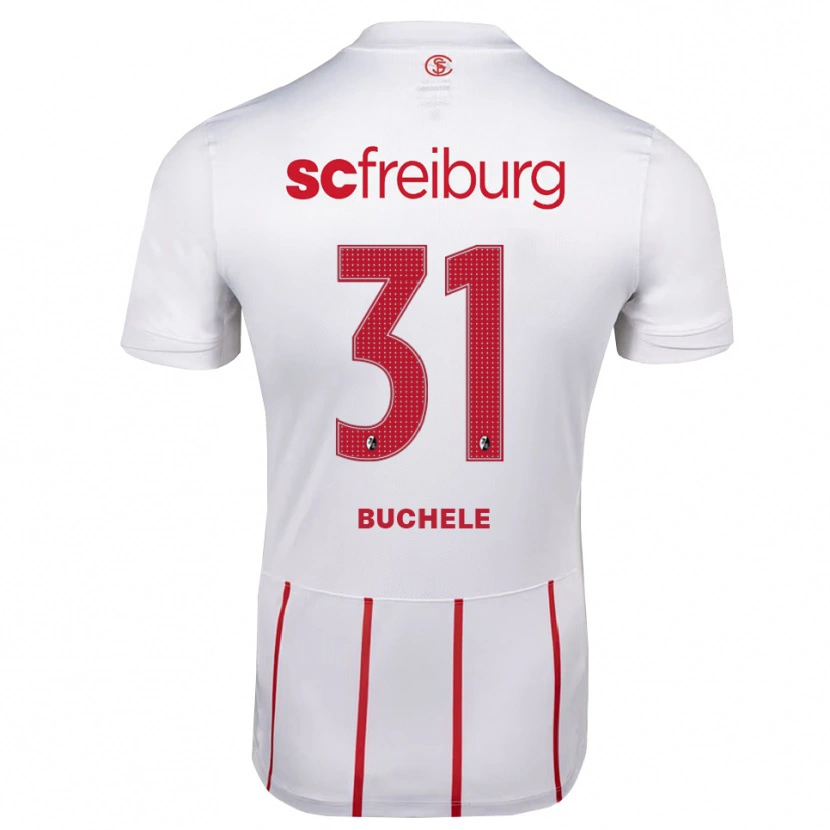 Danxen Homme Maillot Mia Büchele #31 Blanc Rouge Jaune Tenues Extérieur 2026/27 T-Shirt