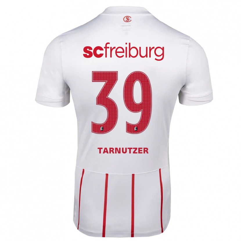 Danxen Homme Maillot Rouven Tarnutzer #39 Blanc Rouge Jaune Tenues Extérieur 2026/27 T-Shirt
