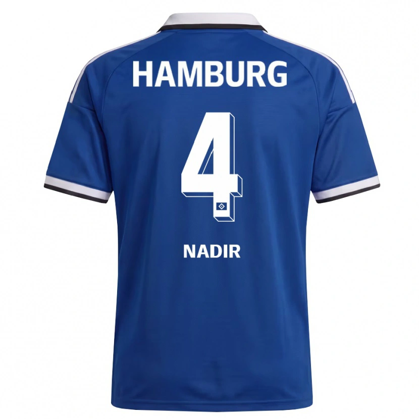Danxen Homme Maillot Bilal Nadir #4 Blanc Bleu Tenues Extérieur 2026/27 T-Shirt