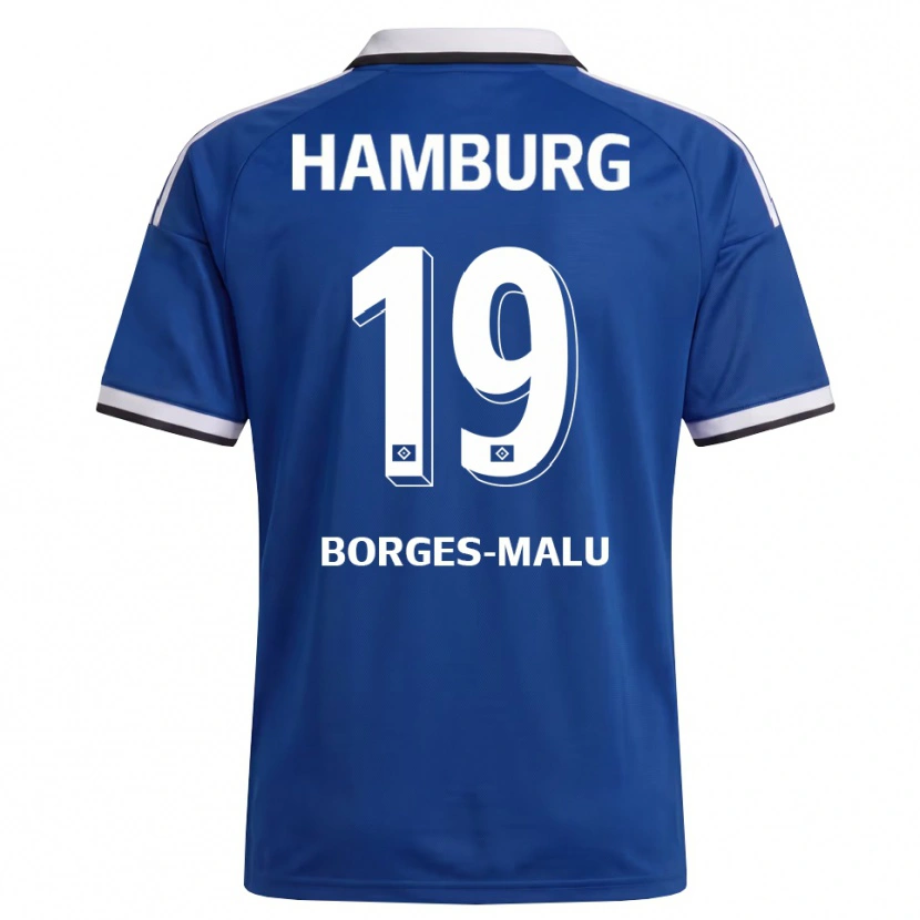 Danxen Homme Maillot Louis Borges-Malu #19 Blanc Bleu Tenues Extérieur 2026/27 T-Shirt