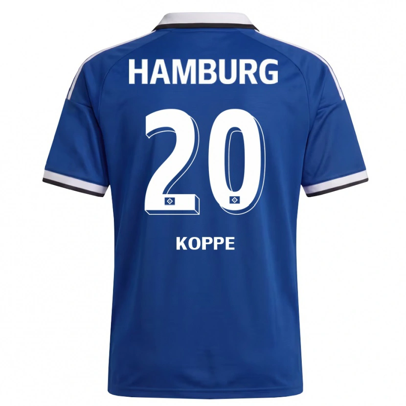 Danxen Homme Maillot Katharina Köppe #20 Blanc Bleu Tenues Extérieur 2026/27 T-Shirt