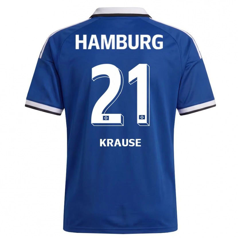 Danxen Homme Maillot Fiete Krause #21 Blanc Bleu Tenues Extérieur 2026/27 T-Shirt
