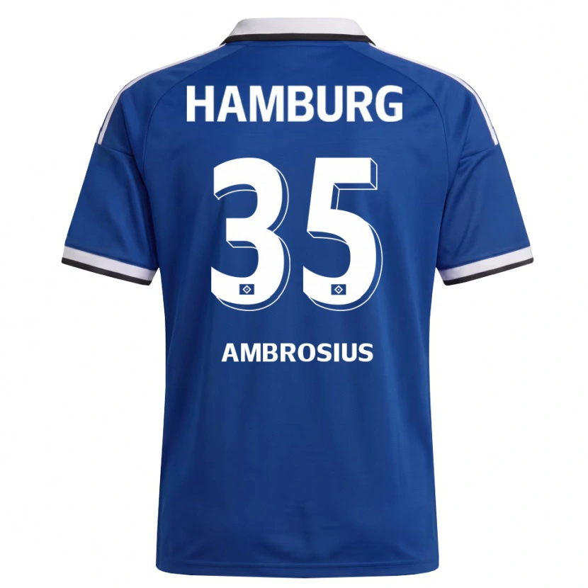 Danxen Homme Maillot Stephan Ambrosius #35 Blanc Bleu Tenues Extérieur 2026/27 T-Shirt