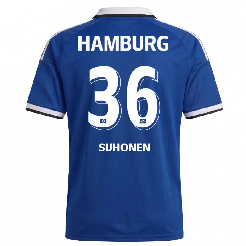 Danxen Homme Maillot Anssi Suhonen #36 Blanc Bleu Tenues Extérieur 2026/27 T-Shirt