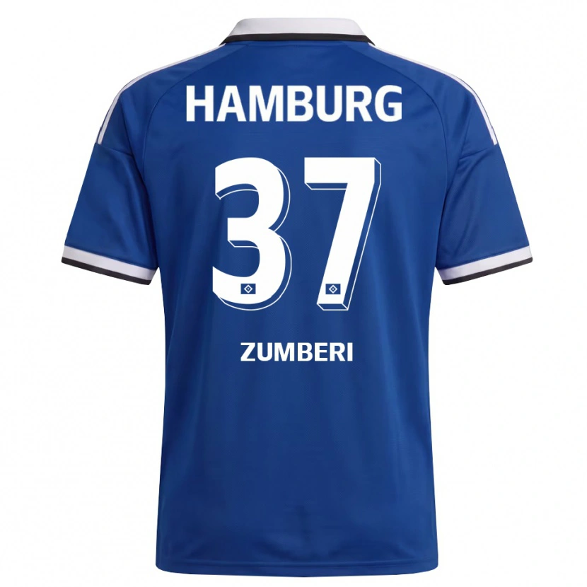 Danxen Homme Maillot Valon Zumberi #37 Blanc Bleu Tenues Extérieur 2026/27 T-Shirt
