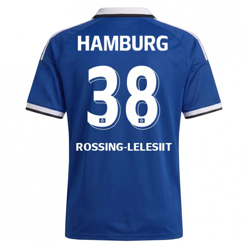 Danxen Homme Maillot Alexander Røssing-Lelesiit #38 Blanc Bleu Tenues Extérieur 2026/27 T-Shirt