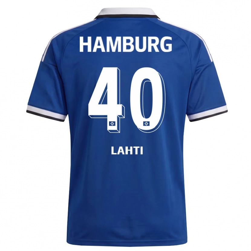 Danxen Homme Maillot Elias Lahti #40 Blanc Bleu Tenues Extérieur 2026/27 T-Shirt