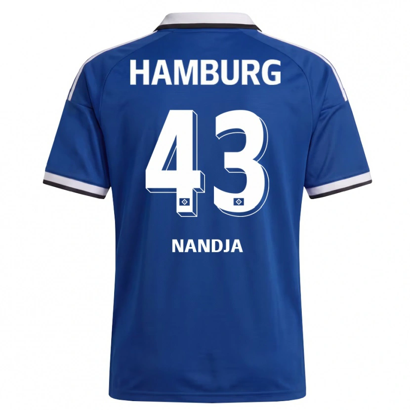 Danxen Homme Maillot Shafiq Nandja #43 Blanc Bleu Tenues Extérieur 2026/27 T-Shirt