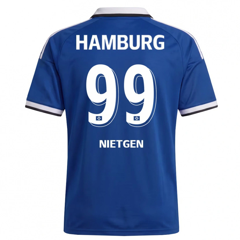 Danxen Homme Maillot Marvin Nietgen #99 Blanc Bleu Tenues Extérieur 2026/27 T-Shirt