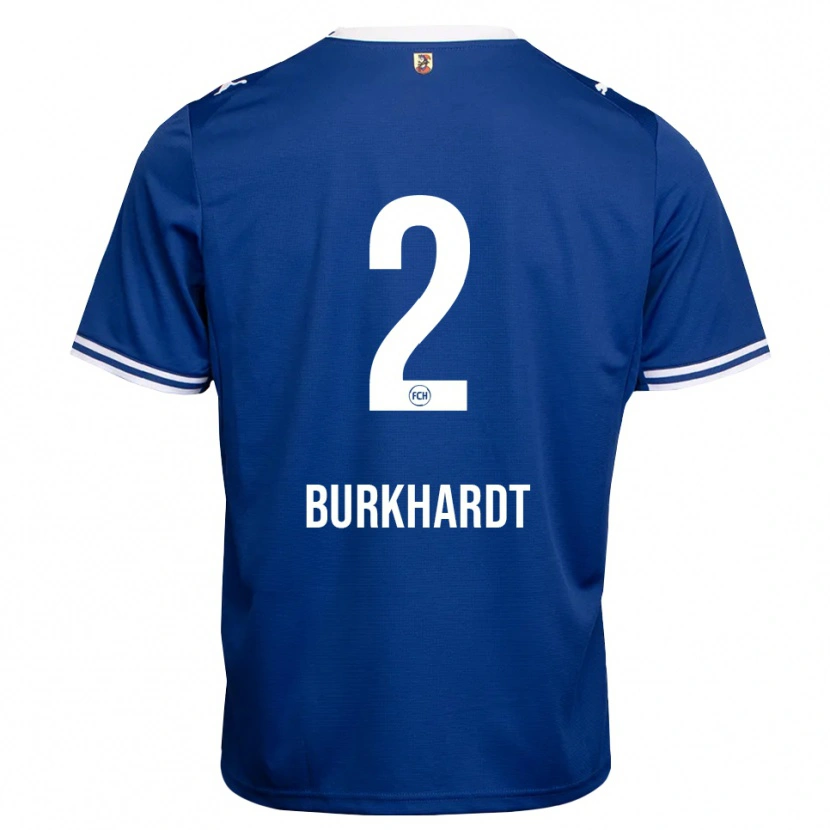 Danxen Homme Maillot Hannes Burkhardt #2 Bleu Roi Blanc Tenues Extérieur 2026/27 T-Shirt