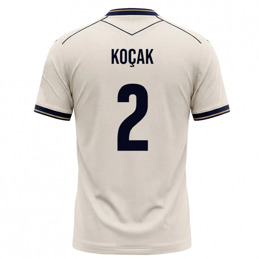 Danxen Homme Maillot Ensar Koçak #2 Blanc Cassé Bleu Encre Tenues Extérieur 2026/27 T-Shirt