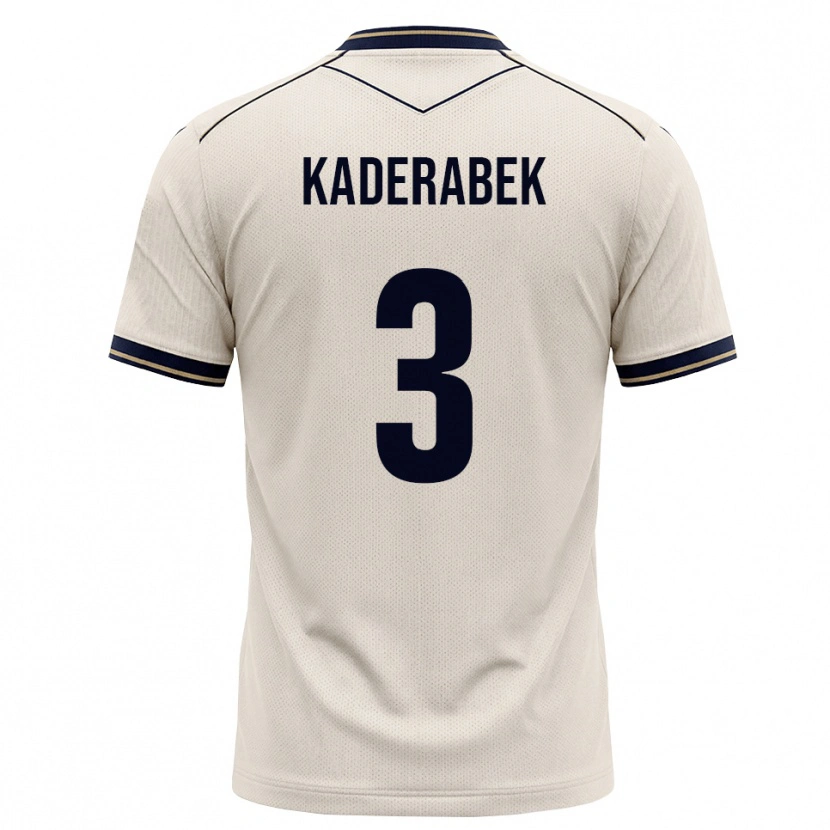 Danxen Homme Maillot Pavel Kaderabek #3 Blanc Cassé Bleu Encre Tenues Extérieur 2026/27 T-Shirt